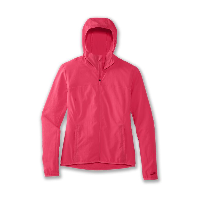 Brooks Canopy Women's Running Jackets - Fluoro Pink (72934-GBJC)